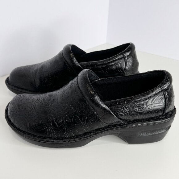 BOC BORN CONCEPT Black Clogs Women 11 Paisley - Picture 4 of 7